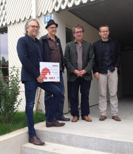 Lignum Zertifikat für den Neubau Felsenrainstrasse 82